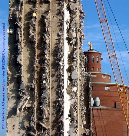 zertrümmert........ endlich kommt der alte rundspeicher zur geltung